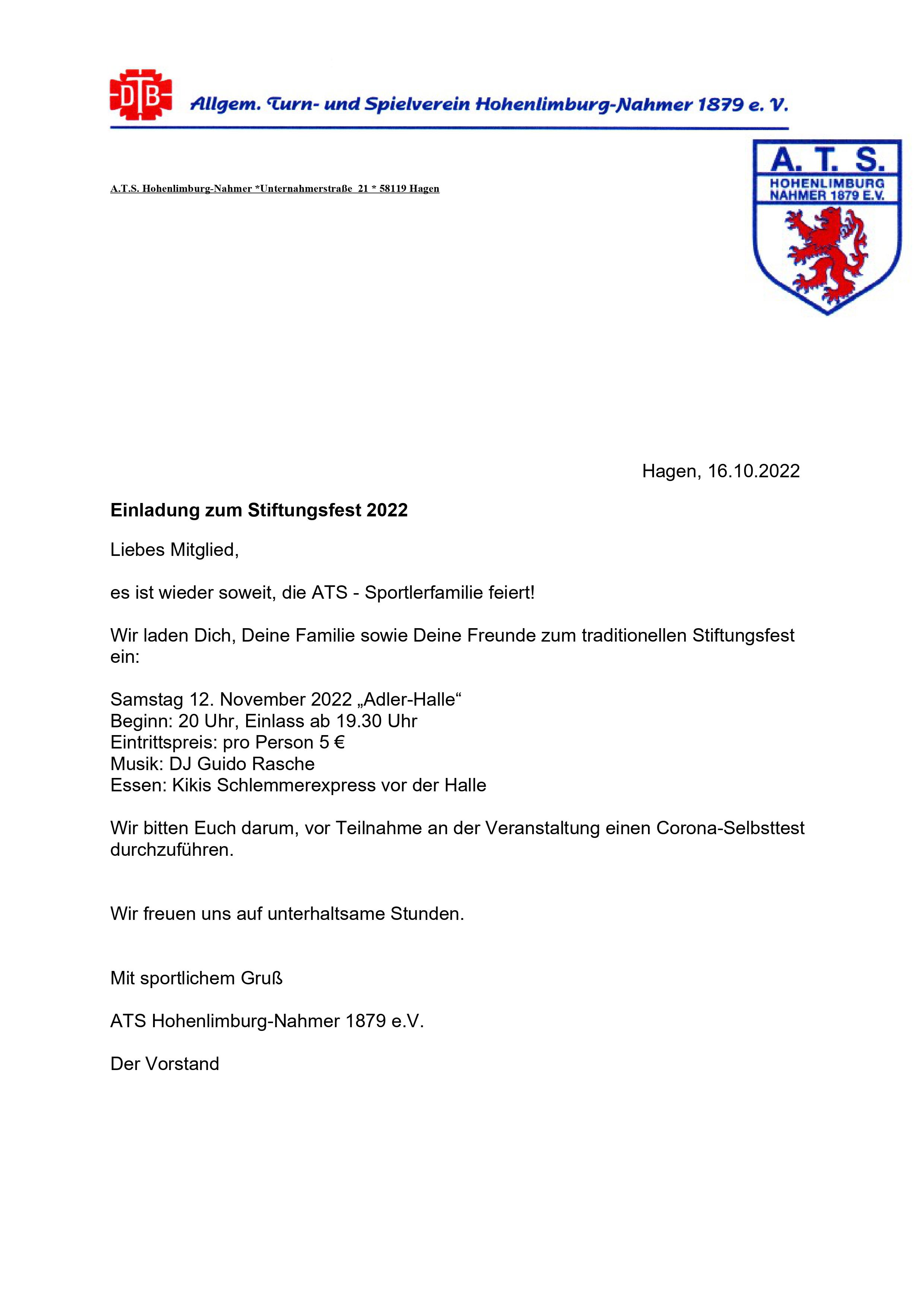Stiftungsfest 2022